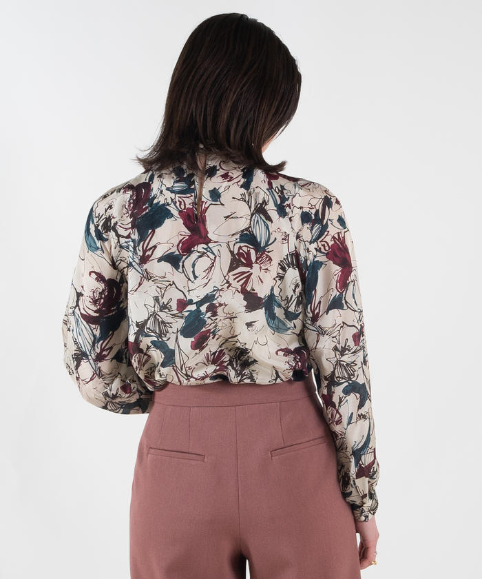 クーポン】【セール 30%OFF】シルクペルシアフラワープリント