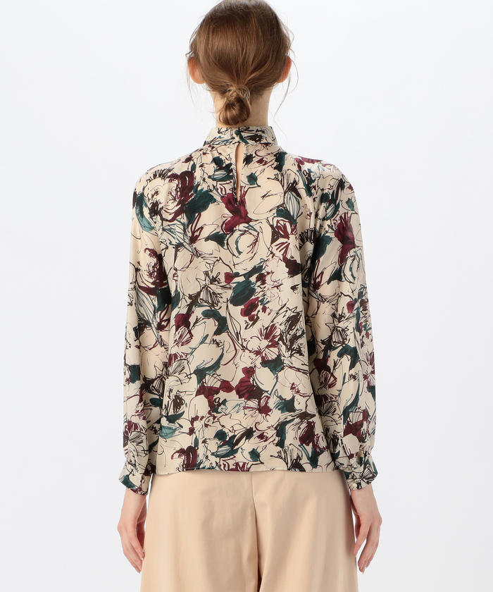 クーポン】【セール 30%OFF】シルクペルシアフラワープリント