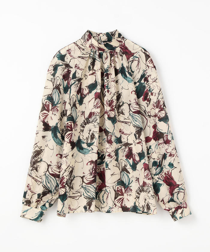クーポン】【セール 30%OFF】シルクペルシアフラワープリント