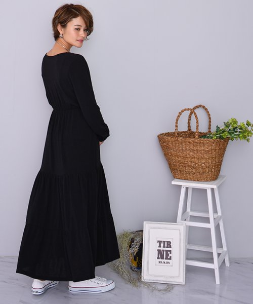 授乳カシュクールロングワンピース マタニティ服 授乳服 柔らか 美ライン マタニティワンピース 授乳ワンピース カシュクール 授乳 妊婦 産前産後 春夏秋冬 チョコア Chocoa D Fashion