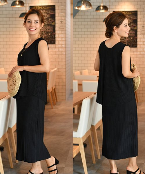 授乳ケープ風ワッシャープリーツセットアップ マタニティ服 授乳服 授乳ケープ 授乳トップス セットアップ スカート ワッシャープリーツ 妊婦 産前産後 春夏秋冬 チョコア Chocoa D Fashion