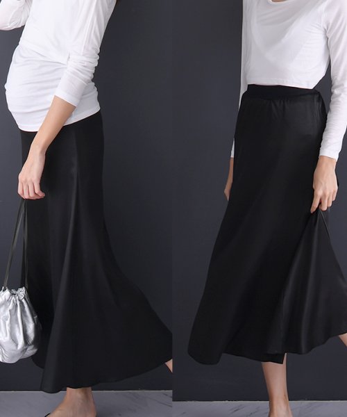産前産後サテン美ラインスカート マタニティ服 産後 サテンスカート 光沢 ロングスカート フレア 妊婦 マタニティ 妊娠 産前産後 春秋冬 美脚 履き心地 チョコア Chocoa D Fashion 産前産後サテン美ラインスカート マタニティ服 産後 サテンスカート 光沢 ロングスカート フレア 妊婦 マタニティ 妊娠 産前産後 春秋冬 美脚 履き心地 チョコア Chocoa D Fashion