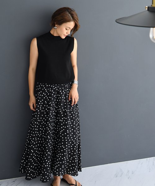 サラサラドットスカート マタニティ服 産後 ロングスカート フレア ドット 水玉 妊婦 マタニティ 妊娠 産前産後 春夏秋冬 履き心地 チョコア Chocoa D Fashion
