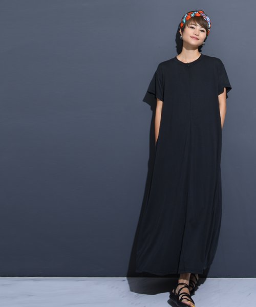 授乳クールとろみ素材ａラインワンピース マタニティ服 授乳服 マタニティワンピース 授乳ワンピース Aライン ビッグサイズ 妊婦 産前産後 春夏秋 チョコア Chocoa D Fashion