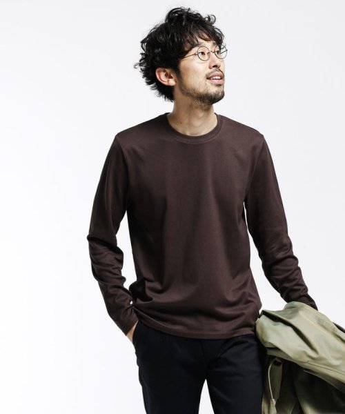 汗染み防止 Anti Soaked ヘビークルーネック 長袖 ナノ ユニバース Nano Universe D Fashion 汗染み防止 Anti Soaked ヘビークルーネック 長袖 ナノ ユニバース Nano Universe D Fashion