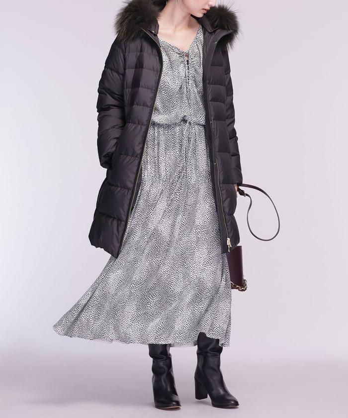 セール 40%OFF】西川ダウン/ラクーンファーロングダウン セール 40%OFF】西川ダウン/ラクーンファーロングダウン
