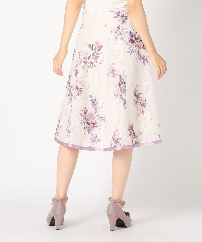 MISCH MASCH♡田中みな実さん着用 大人可愛いフロッキー花柄スカート セール 66%OFF】ミッシュマッシュ MISCH MASCH 【TVドラマ着用
