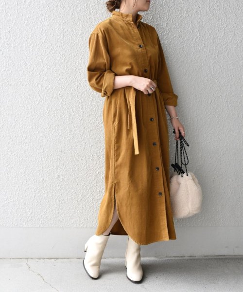 Ships Any コーデュロイ オープン ロングワンピース シップス エニィ ウィメンズ Ships Any Womens D Fashion