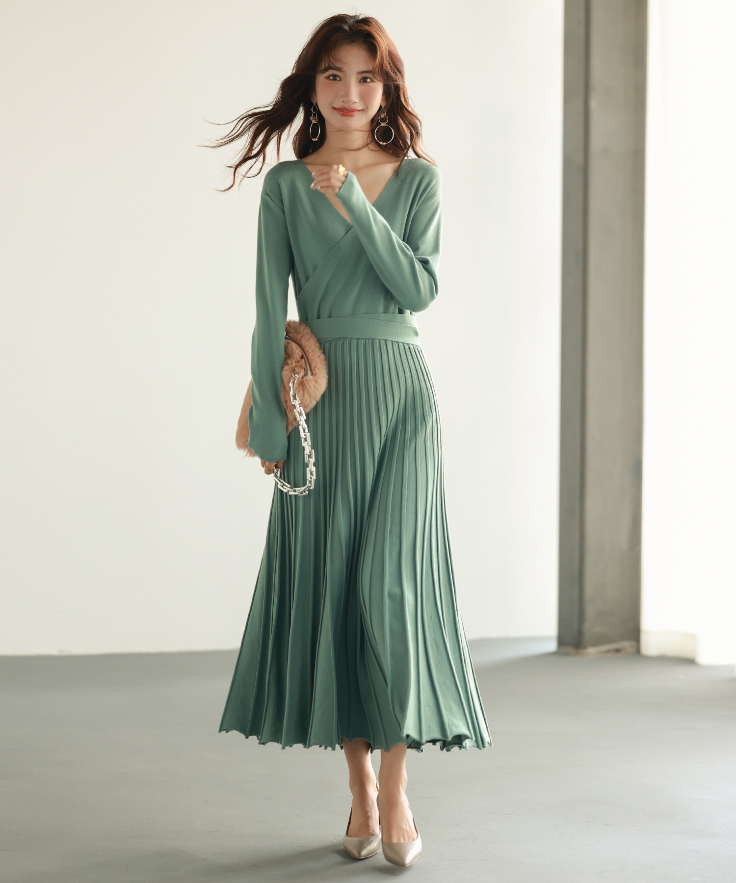 ハブワン レディース ワンピース トップス Long dresses Azure