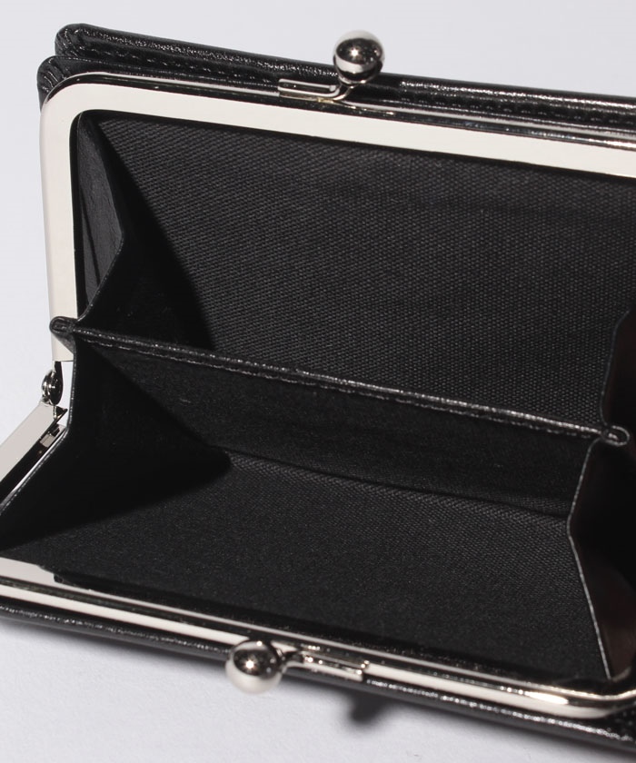 超高品質で人気の An+u / purse leather ミドルウォレット アンユー］がま口 置物