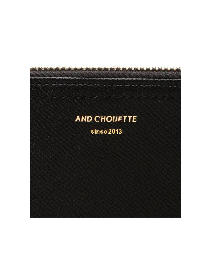 アンドシュエット & chouette プチビジューラウンド長財布