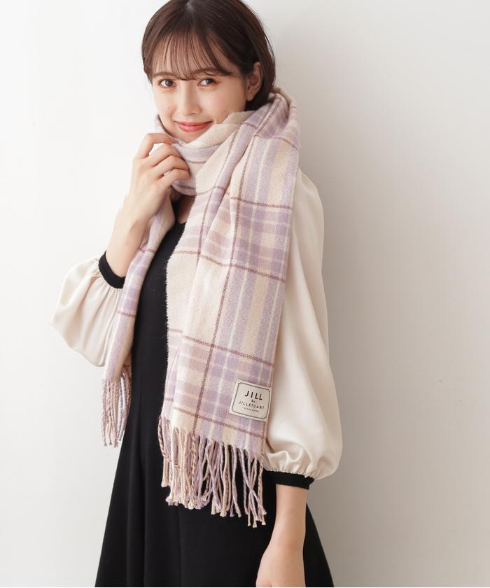 JILL STUART ストール チェック柄　ピンク ジルバイジルスチュアート JILL by JILLSTUART チェックストール