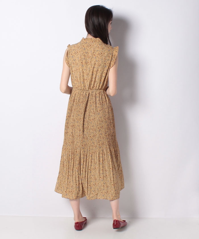 Apolina オリジナルテキスタイル　ノースリーブワンピース 美品 Apolina オリジナルテキスタイル ノースリーブワンピース 美品