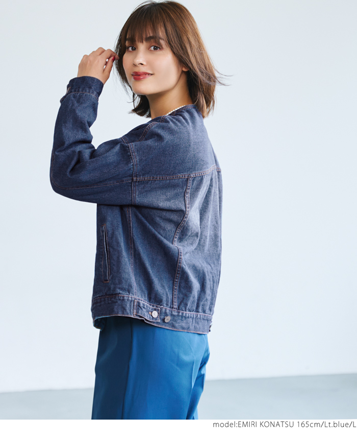 【未使用に近い】Imakokoni　ブルーカラーデニムジャケット　ダッフル CO4289EW07813_fw_thumbM.jpg