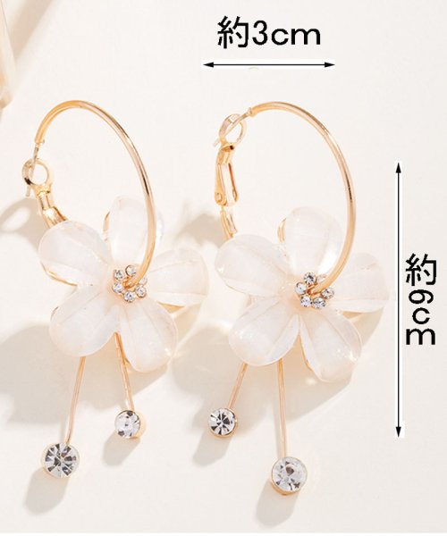 ピアス レディース 揺れる 2wayフックピアス 大ぶり モチーフピアス 花 可愛い イヤリング 人気アクセサリー 二次会 結婚式 ショッピングゴー Shoppinggo D Fashion