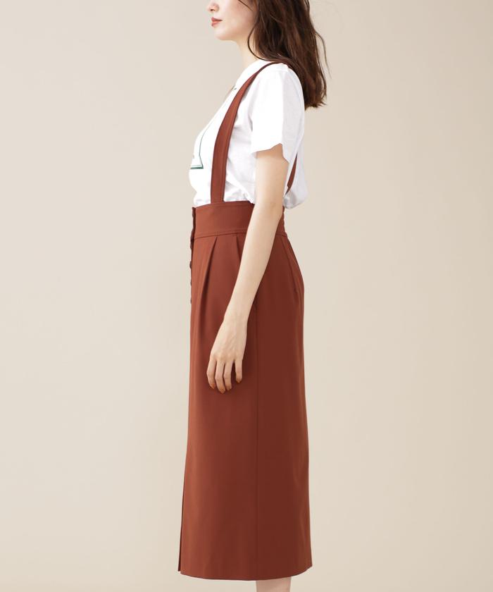 新品 サスペンダーフロントボタンスカート BEAUTY&YOUTH (3221
