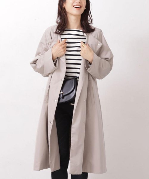 セール Web限定 エアリーヒート Aラインドットボタンコート ナノ ユニバース Nano Universe D Fashion