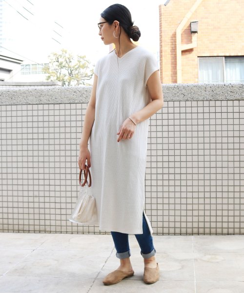 セール T 3 ワッフル 半袖 Vネック Tシャツワンピース アンドミー And Me D Fashion セール T 3 ワッフル 半袖 Vネック Tシャツワンピース アンドミー And Me D Fashion