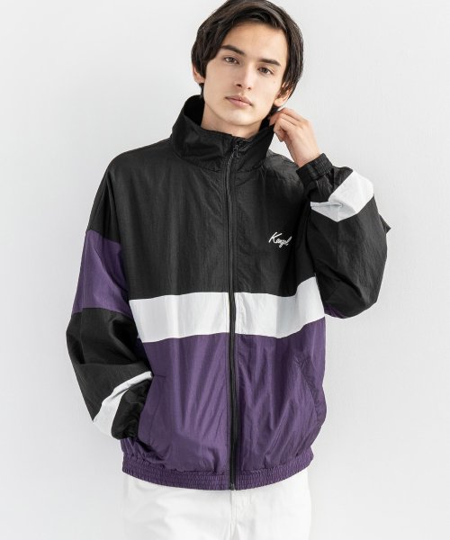 Kangol カンゴール ナイロンジャケット メンズ レディース トラック カジュアル ライトアウター ブルゾン ビッグシルエット ジップアップ ジャンバー 軽 ロッキーモンロー Rocky Monroe D Fashion