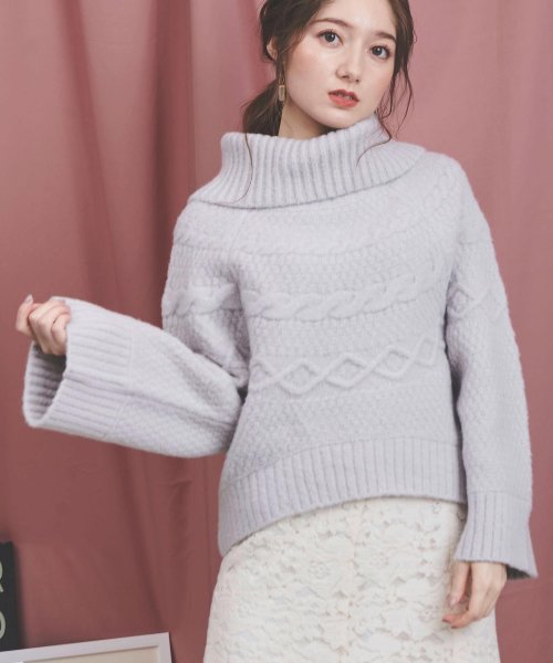 セール Ray1月号 美人百花11月号掲載 ケーブルクロップドニット ノエラ Noela D Fashion
