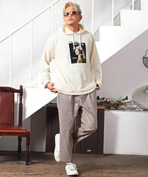 セール フェルメール絵画プリントbigパーカー パーカー メンズ ビッグシルエット スウェット 絵画 プリント ラグスタイル Luxstyle D Fashion