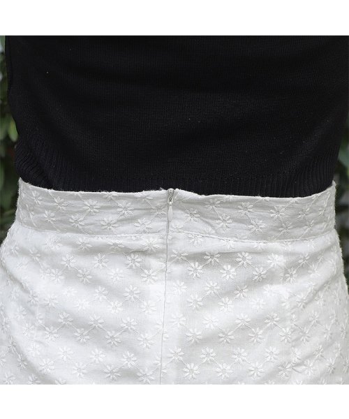 セール 白レーススカート レディース 刺しゅう ロングスカート ハイウエスト タイトスカート 着やせ ミモレ丈スカート おしゃれ ミニミニストア Miniministore D Fashion