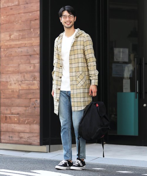 ネルロング丈パーカーシャツ 長袖シャツ パーカー メンズ カジュアル チェック ネルシャツ 長袖 シャツ トップス ロング ジギーズショップ Jiggys Shop D Fashion ネルロング丈パーカーシャツ 長袖シャツ パーカー メンズ カジュアル チェック ネルシャツ 長袖 シャツ トップス ロング ジギーズショップ Jiggys Shop D Fashion