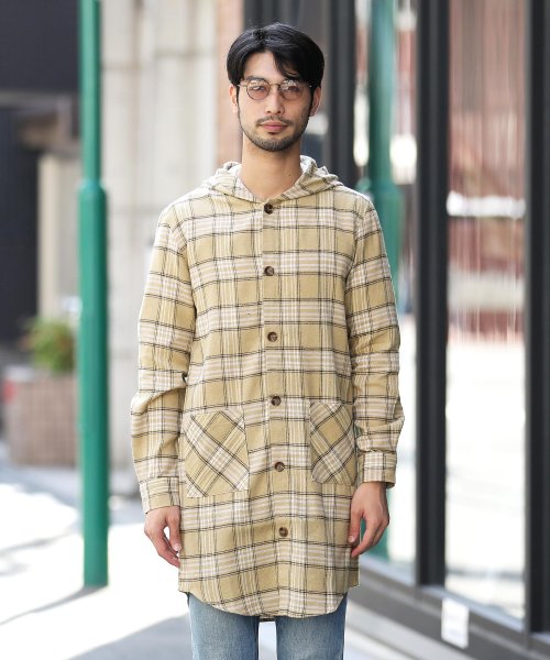 ネルロング丈パーカーシャツ / 長袖シャツ パーカー メンズ カジュアル チェック ネルシャツ 長袖 シャツ トップス ロング(503484150) | ジギーズショップ(JIGGYS SHOP) - d fashion ネルロング丈パーカーシャツ / 長袖シャツ パーカー メンズ カジュアル チェック ネルシャツ 長袖 シャツ トップス ロング(503484150) | ジギーズショップ(JIGGYS SHOP) - d fashion