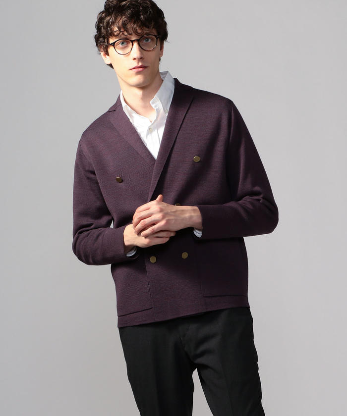 セール 30%OFF】ウールコットンミラノリブ 6Bニットジャケット セール 30%OFF】ウールコットンミラノリブ 6Bニットジャケット