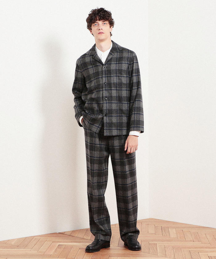 TOMORROWLAND FOX FLANNEL イージースラックス クーポン】【セール 50%OFF】フォックスフランネル 2プリーツ