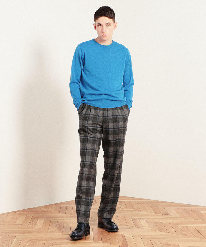 TOMORROWLAND FOX FLANNEL イージースラックス クーポン】【セール 50%OFF】フォックスフランネル 2プリーツ
