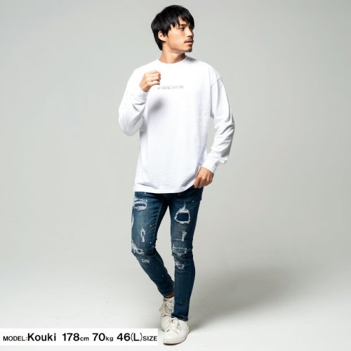 Cavaria キャバリア グラフィックガールプリントクルーネック長袖ビッグtシャツ キャバリア Cavaria D Fashion Cavaria キャバリア グラフィックガールプリントクルーネック長袖ビッグtシャツ キャバリア Cavaria D Fashion