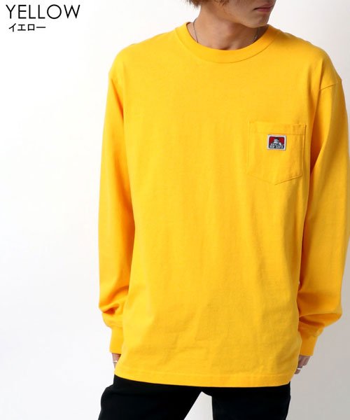 新色追加 Ben Davis ベンデイビス 無地 ポケット 長袖tシャツ ロンt ユニセックス マルカワ Marukawa D Fashion