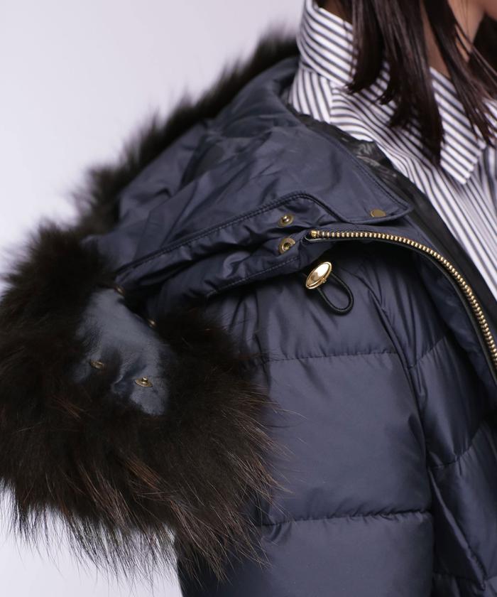 セール 40%OFF】西川ダウン/ラクーンファーロングダウン セール 40%OFF】西川ダウン/ラクーンファーロングダウン