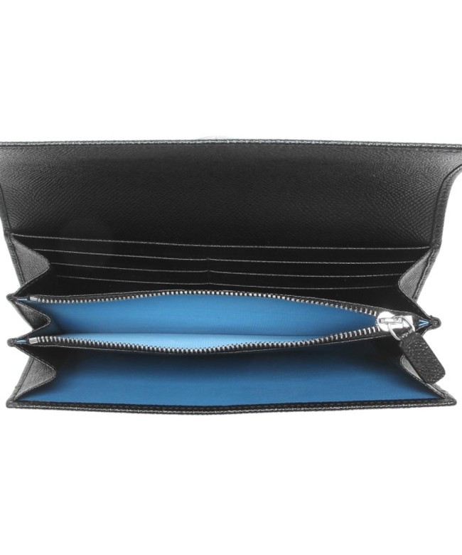 BVLGARI◇長財布/レザー/BLK/ユニセックス