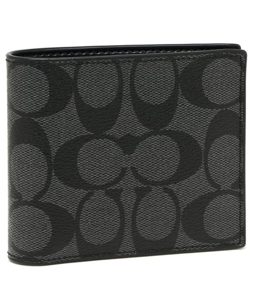 セール コーチ 折財布 アウトレット メンズ Coach F Cqbk グレー ブラック コーチ Coach D Fashion