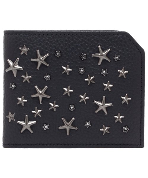 ジミーチュウ 折財布 メンズ スタースタッズ Jimmy Choo Albany Wallet ネイビー ジミーチュウ Jimmy Choo D Fashion