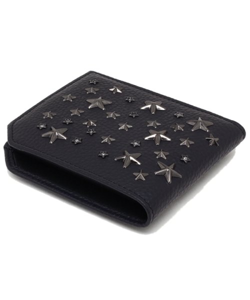 ジミーチュウ 折財布 メンズ スタースタッズ Jimmy Choo Albany Wallet ネイビー ジミーチュウ Jimmy Choo D Fashion
