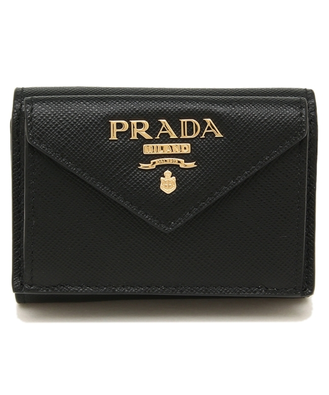 セール】プラダ 折財布 レディース PRADA 1MH021 QWA F0002 ブラック