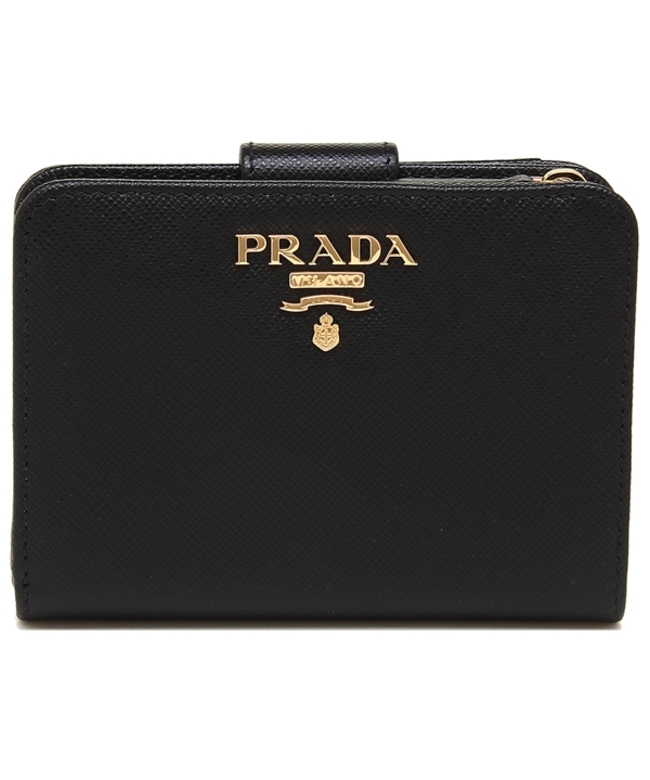 セール】プラダ 折財布 レディース PRADA 1ML018 QWA F0002 ブラック 