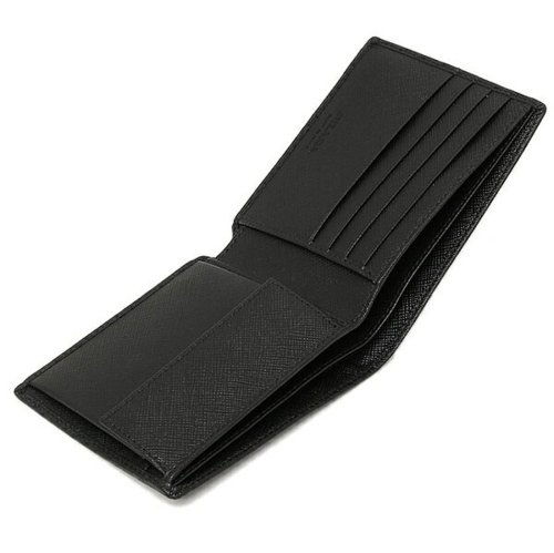 セール プラダ 財布 Prada 2mo738 Qme F0002 Saffiano Metal Portafoglio メンズ 二つ折り財布 Nero プラダ Prada D Fashion