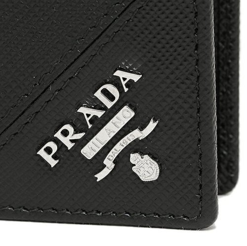 セール プラダ 財布 Prada 2mo738 Qme F0002 Saffiano Metal Portafoglio メンズ 二つ折り財布 Nero プラダ Prada D Fashion