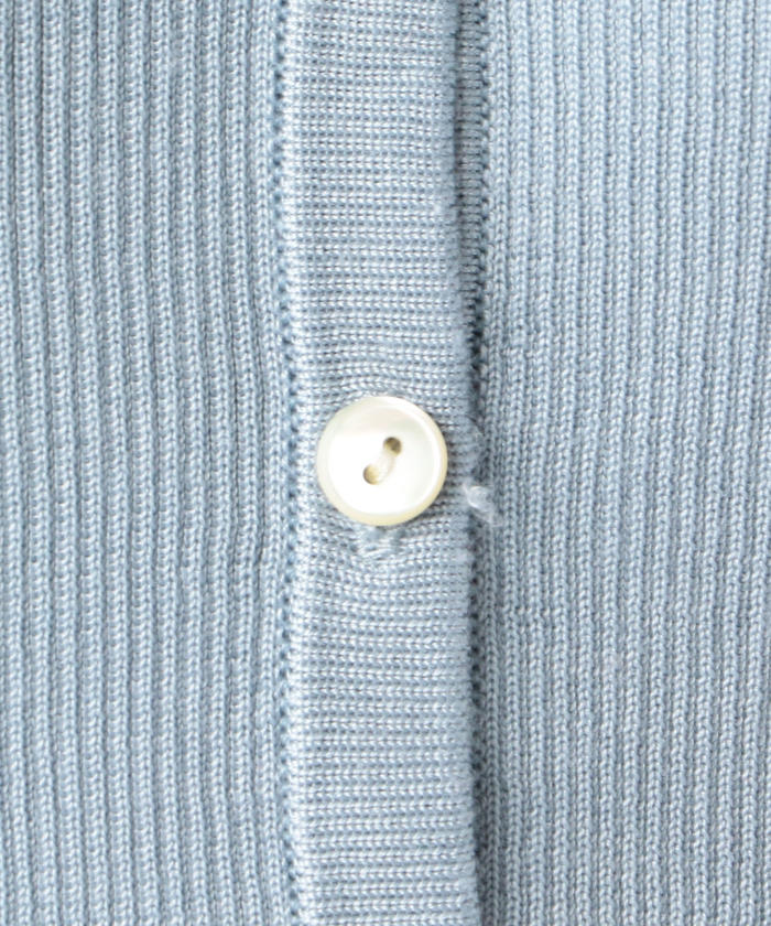 クーポン】【セール 40%OFF】シルクポリエステルリブ Vネック
