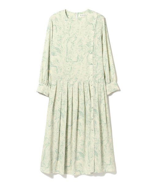 Ray Beams マーブルプリント アシメボタン ワンピース レイビームス Ray Beams D Fashion
