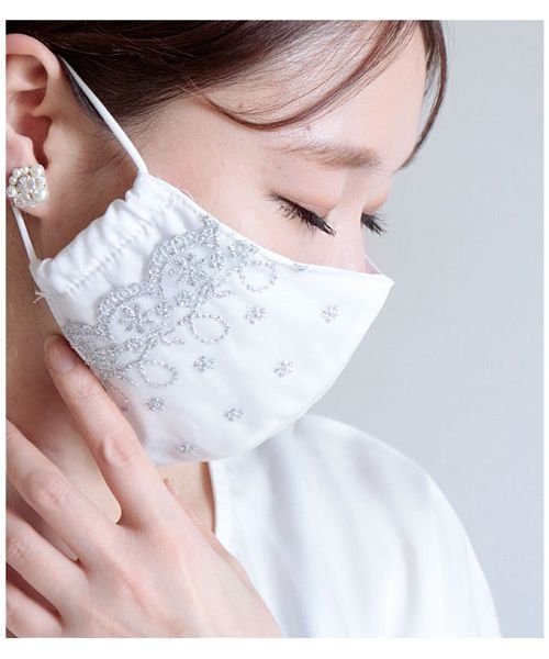 花柄刺繍の美麗レースマスク サワアラモード Sawa A La Mode D Fashion 花柄刺繍の美麗レースマスク サワアラモード Sawa A La Mode D Fashion