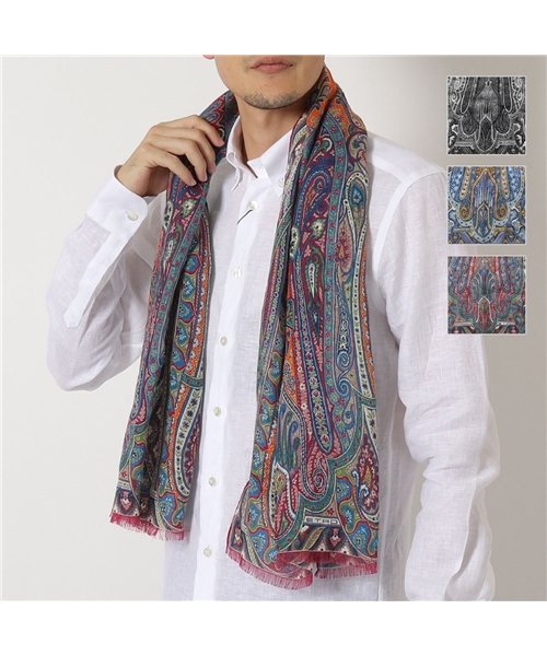 Etro エトロ 5011 Sciarpa Calcutta 44 138 Scarf ペイズリー柄 マフラー スカーフ ストール メンズ エトロ Etro D Fashion