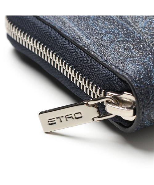Etro エトロ 0f448 8007 ペイズリー柄 Pvc レザー 長財布 ラウンドファスナー 0 メンズ エトロ Etro D Fashion