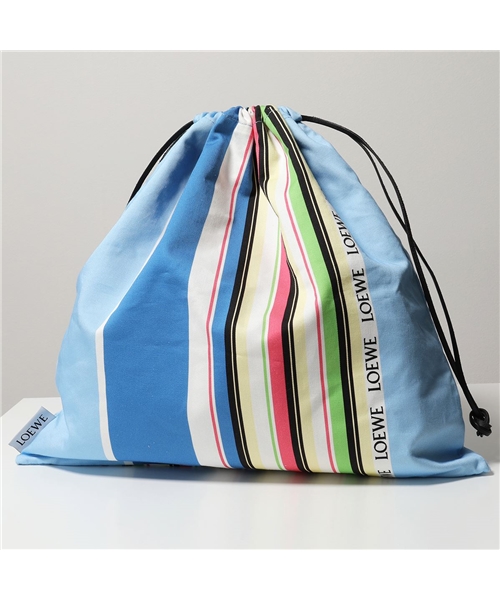 セール】【LOEWE(ロエベ)】DRAWSTRING POUCH L STRIPES ドローストリングポーチ 巾着バッグ ポーチ バッグ 鞄  マルチカラー レディース(503535694) | ロエベ(LOEWE) - d fashion