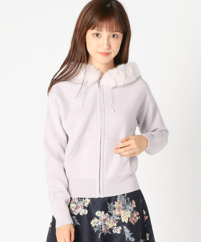 セール】ファー付ニットパーカー(503428500) | ミッシュマッシュ(MISCH セール】ファー付ニットパーカー(503428500) | ミッシュマッシュ(MISCH
