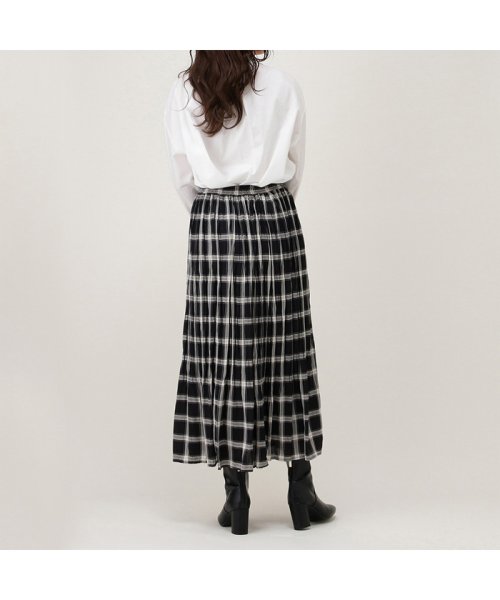 セール Navy ネイビー ハンドワッシャーチェックスカート マックハウス レディース Mac House Women D Fashion